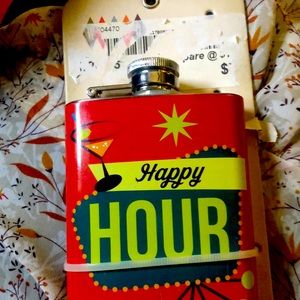 Four fluid ounce stainless steel mini flask